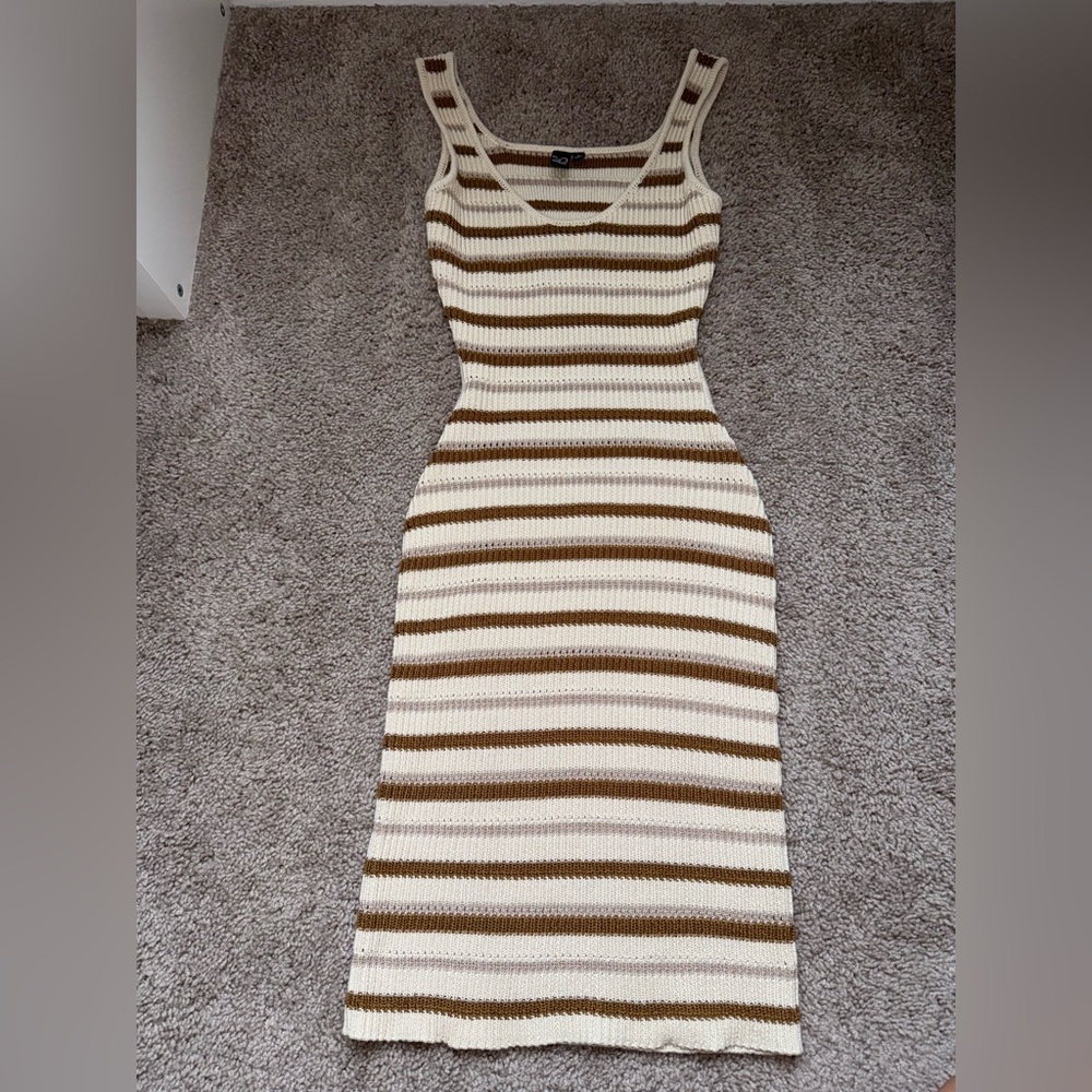 Windsor knitted dress brown/beige large